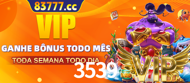 Banner promocional do 3539 oferecendo 100% de recompensas adicionais contínuas para quem fizer o login diário (Daily sign-in), com um mascote de coelho.