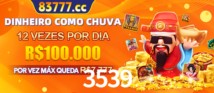 Banner do programa de recompensas Recomende para amigos do 3539, detalhando os bônus por convidar amigos, com prêmios que chegam a R$288.888.